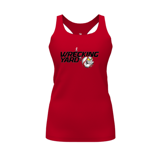 [FT0TRBRD-FYS-LOGO1] Decker Racerback Tank Top (Female Youth S, Red, Logo 1)