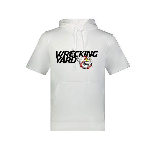 [6871.005.S-LOGO1] Men's Dri Fit Short Sleeve Hoodie (Adult S, White, Logo 1)