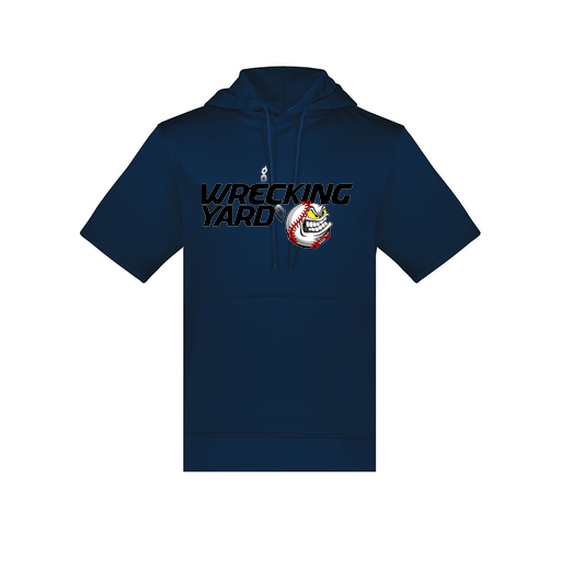 [6871.065.S-LOGO1] Men's Dri Fit Short Sleeve Hoodie (Adult S, Navy, Logo 1)