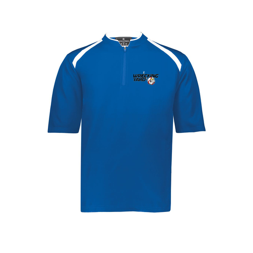 [229581-AS-RYL-LOGO1] Men's Dugout Short Sleeve Pullover (Adult S, Royal, Logo 1)