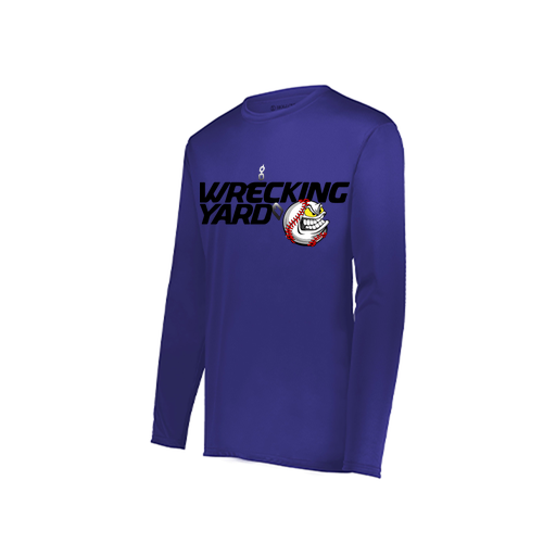 [222822.747.XS-LOGO1] Men's LS Smooth Sport Shirt (Adult XS, Purple, Logo 1)