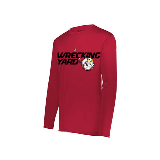 [222822.083.XS-LOGO1] Men's LS Smooth Sport Shirt (Adult XS, Red, Logo 1)