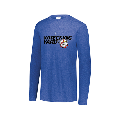 [FTLCUBRY-AXS-LOGO1] Decker Men's Tri-Blend T-Shirt - Long Sleeve (Adult XS, Royal, Logo 1)