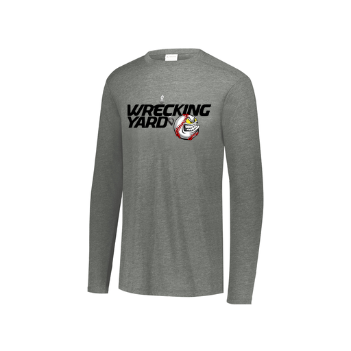 [FTLCUBGY-YS-LOGO1] Decker Youth Tri-Blend T-Shirt - Long Sleeve (Youth S, Gray, Logo 1)