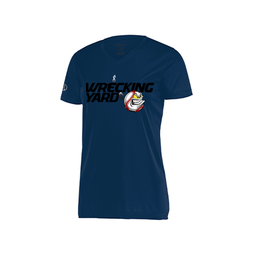 [222820.065.S-LOGO1] Ladies Movement Dri Fit Shirt (Female Adult S, Navy, Logo 1)