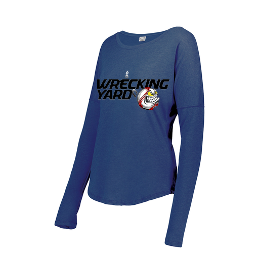 [FTLCUBRY-FAXS-LOGO1] Decker Women's Tri-Blend T-Shirt - Long Sleeve (Female Adult XS, Royal, Logo 1)